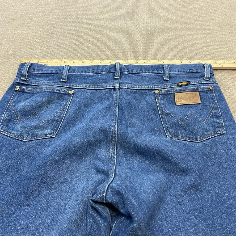 Wrangler Jeans Mens 42x32 Blue 936 DEN Cowboy Cut Slim Fit Western‎ Distressed